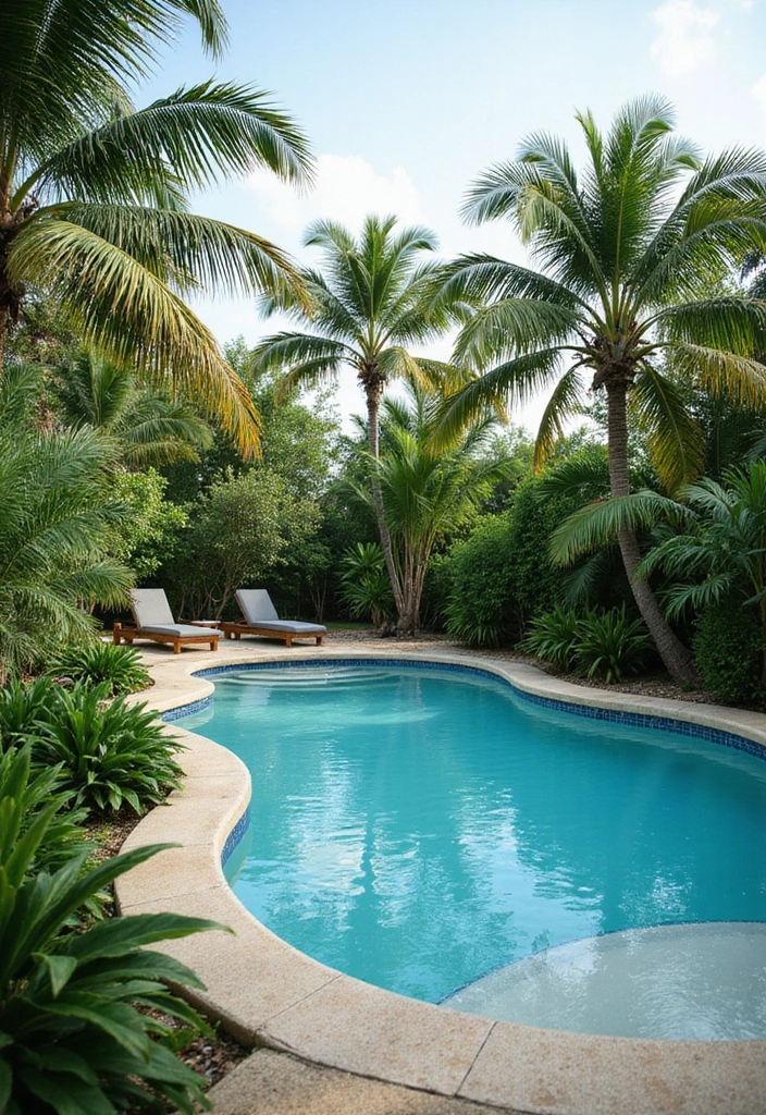 30 Above Ground Pool Deck Ideas That Elevate Your Backyard 10 30 Above Ground Pool Deck Ideas That Elevate Your Backyard - 10. Tropical Vibes with Palm Plants