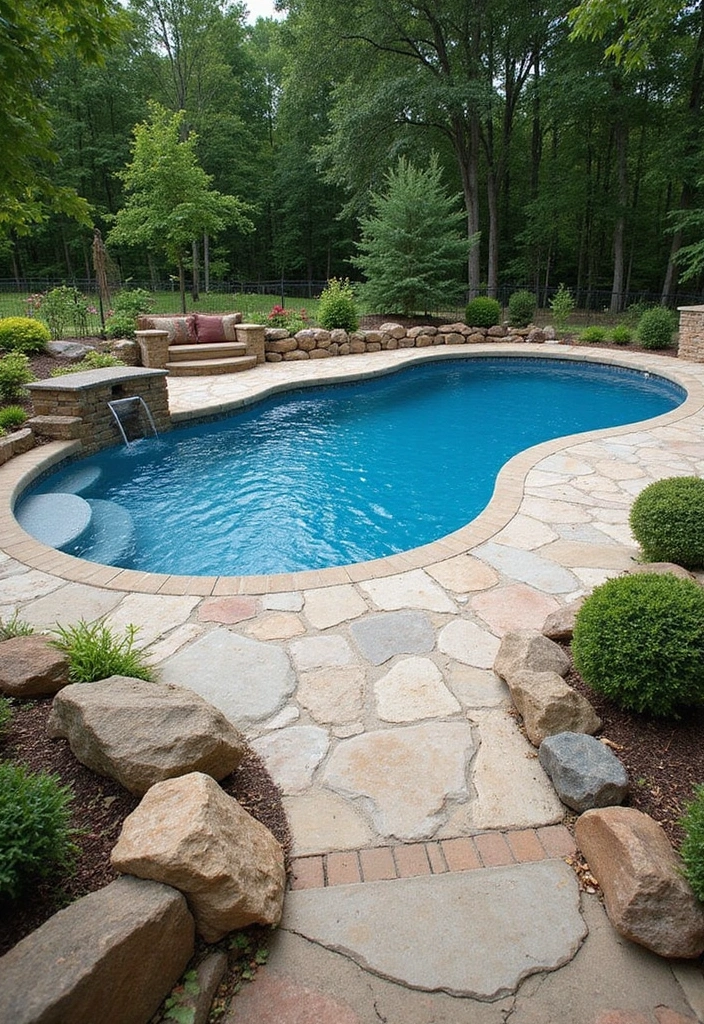 30 Above Ground Pool Deck Ideas That Elevate Your Backyard 24 30 Above Ground Pool Deck Ideas That Elevate Your Backyard - 24. Nature-Inspired Elements