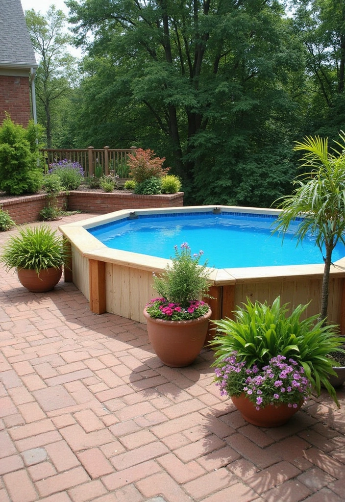 30 Above Ground Pool Deck Ideas That Elevate Your Backyard 26 30 Above Ground Pool Deck Ideas That Elevate Your Backyard - 26. Unique Planters and Pots