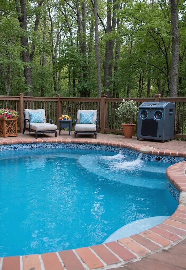 30 Above Ground Pool Deck Ideas That Elevate Your Backyard 28 30 Above Ground Pool Deck Ideas That Elevate Your Backyard - 28. Outdoor Music Setup
