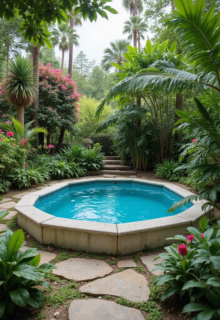 30 Above Ground Pool Deck Ideas That Elevate Your Backyard 4 30 Above Ground Pool Deck Ideas That Elevate Your Backyard - 4. Lush Garden Surround