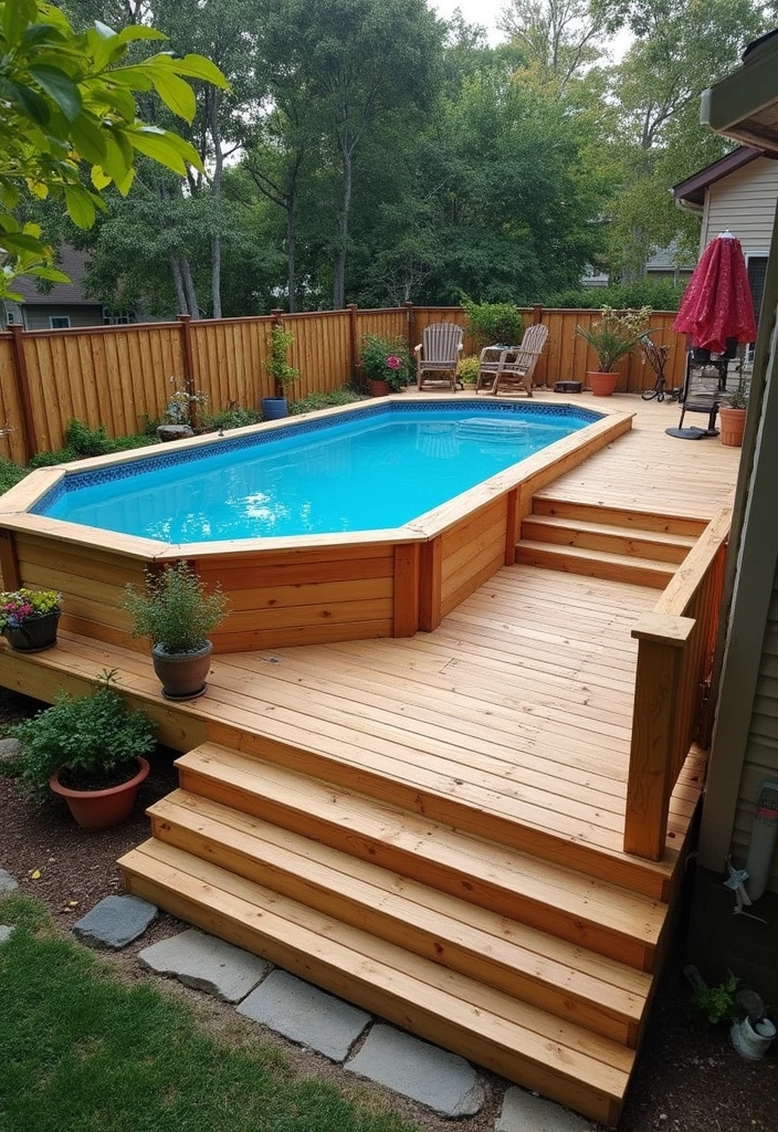30 Above Ground Pool Deck Ideas That Elevate Your Backyard 8 30 Above Ground Pool Deck Ideas That Elevate Your Backyard - 8. DIY Deck Extensions