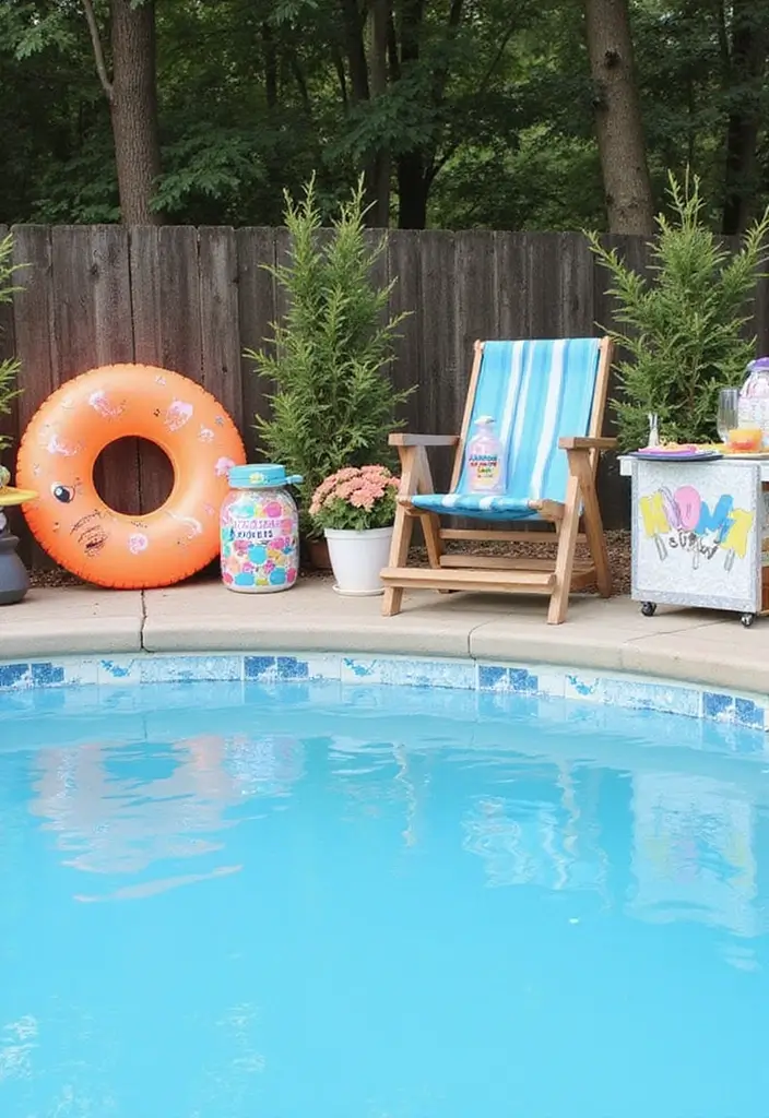 30 Above Ground Pool Ideas That Look Surprisingly Elegant - 10. DIY Pool Decor