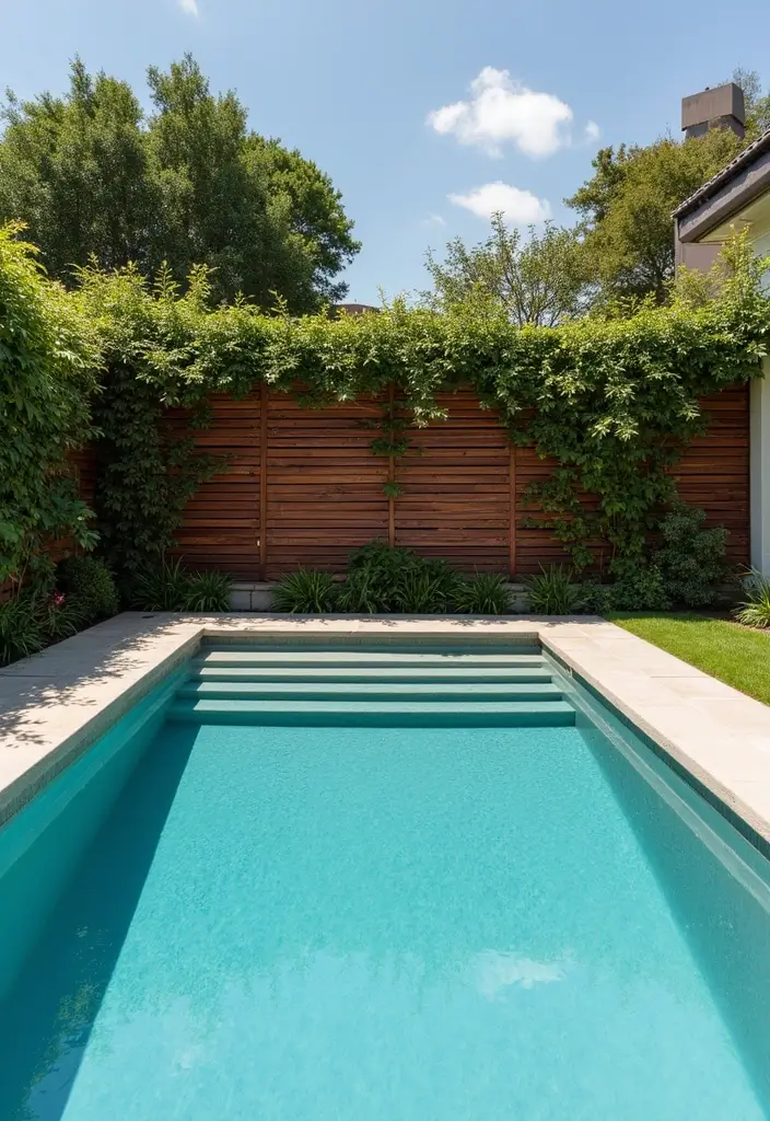 30 Above Ground Pool Ideas That Look Surprisingly Elegant - 22. Elegant Privacy Screens