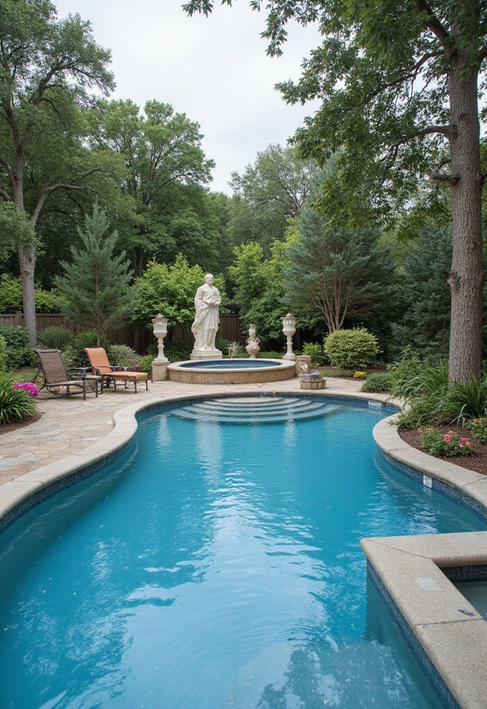 30 Above Ground Pool Ideas That Look Surprisingly Elegant - 30. Personal Touch with Artwork