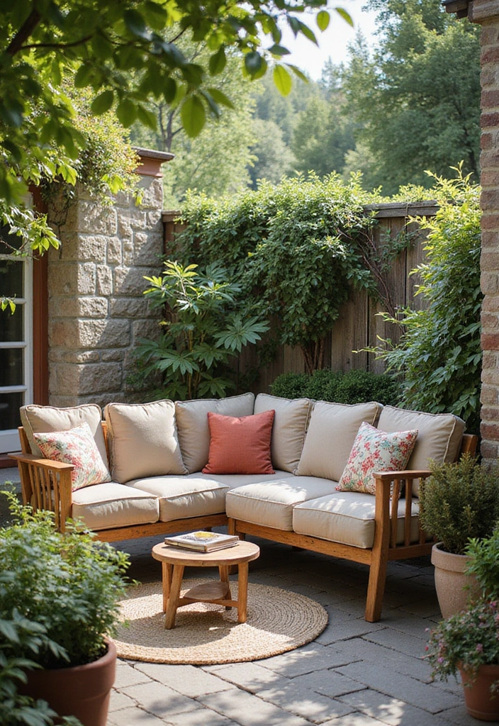 30 Apartment Patio Decorating Ideas for Small Spaces - 13. Outdoor Cushions