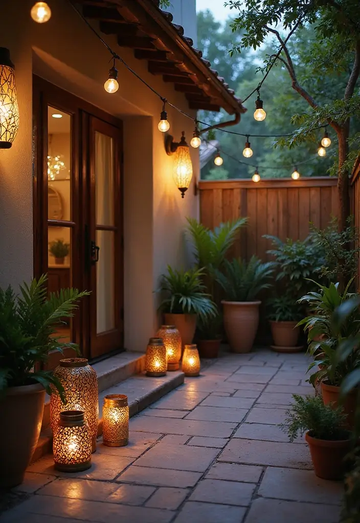 30 Apartment Patio Decorating Ideas for Small Spaces - 14. Decorative Lanterns