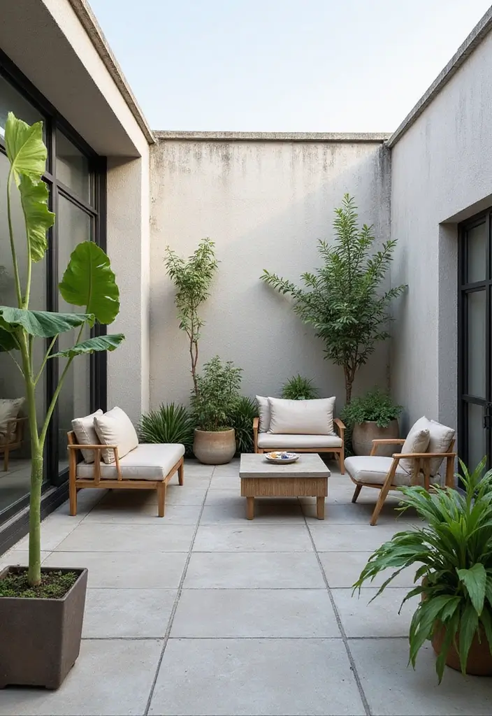 30 Apartment Patio Decorating Ideas for Small Spaces - 24. Minimalist Decor