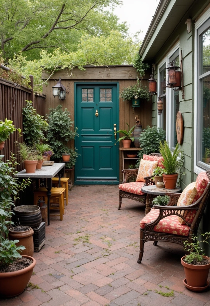 30 Apartment Patio Decorating Ideas for Small Spaces - 25. Vintage Finds
