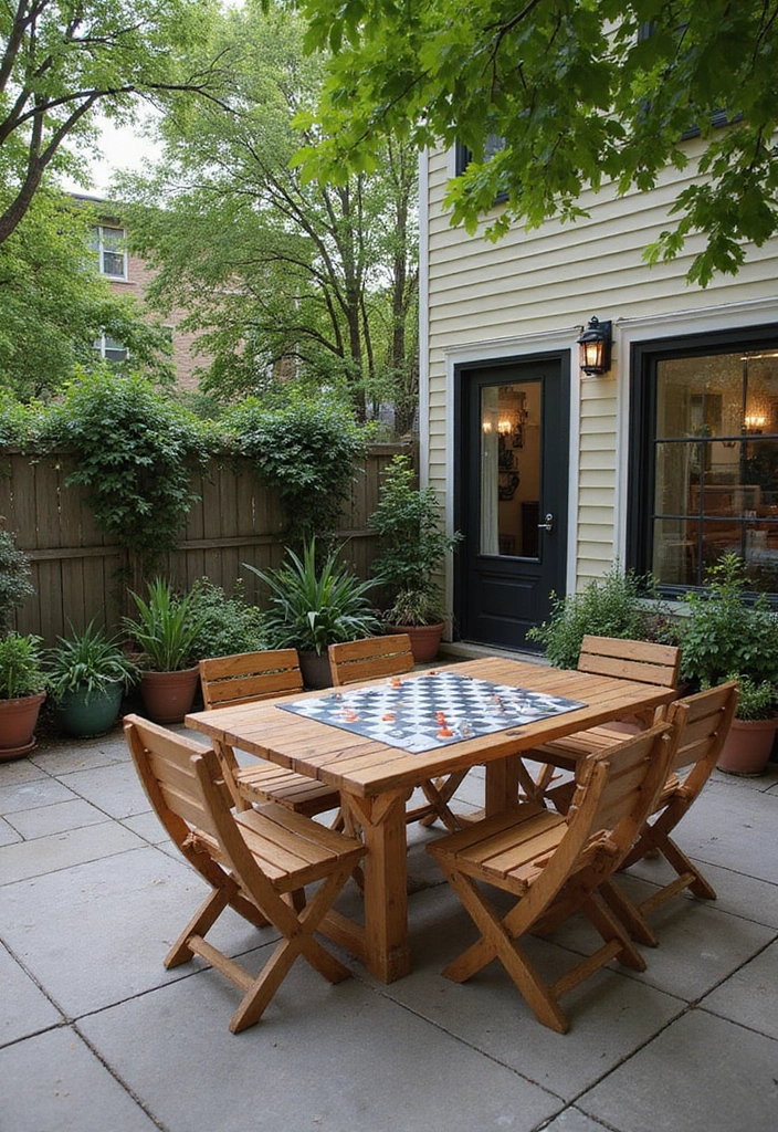 30 Apartment Patio Decorating Ideas for Small Spaces - 27. Outdoor Game Area