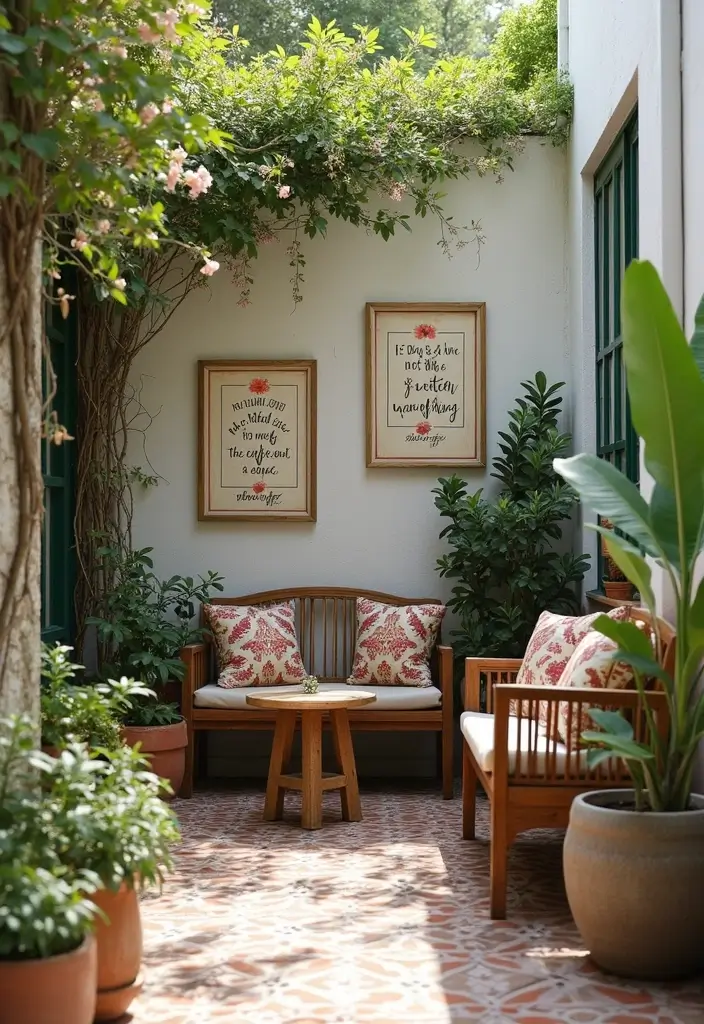 30 Apartment Patio Decorating Ideas for Small Spaces - 30. Inspirational Quotes