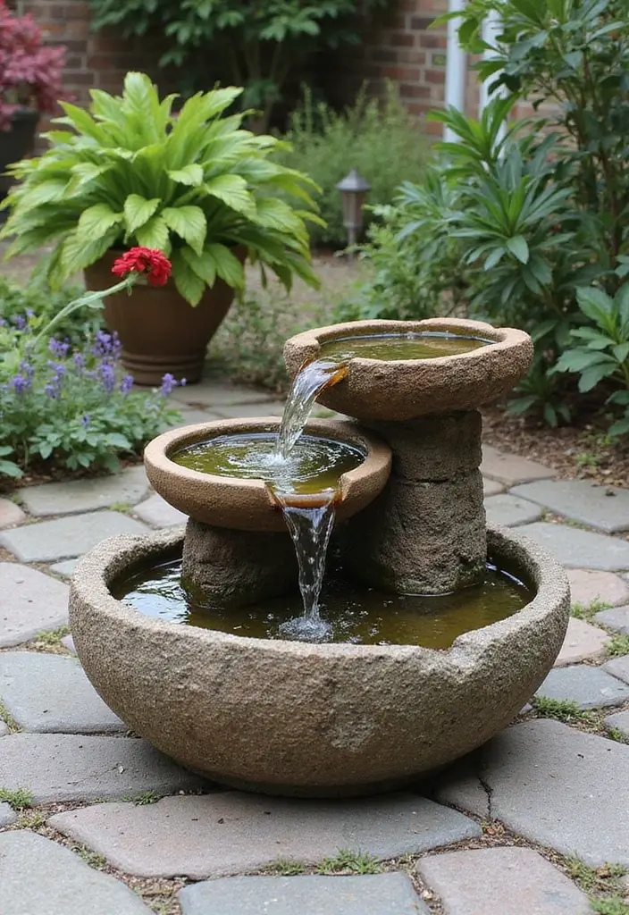 30 Apartment Patio Decorating Ideas for Small Spaces - 5. Miniature Water Features