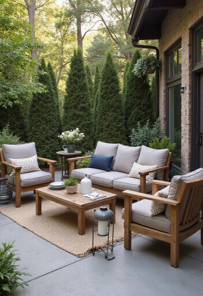 30 Back Patio Ideas on a Budget That Still Look Stunning 14 30 Back Patio Ideas on a Budget That Still Look Stunning - 14. Rustic Wood and Metal Accents