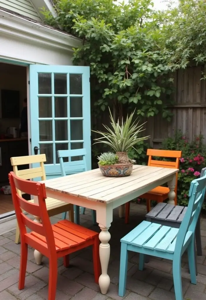 30 Back Patio Ideas on a Budget That Still Look Stunning 18 30 Back Patio Ideas on a Budget That Still Look Stunning - 18. Upcycled Door as a Garden Table