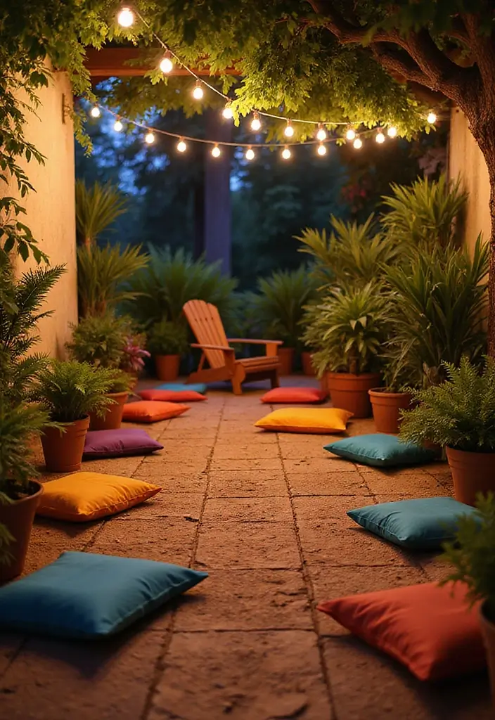 30 Back Patio Ideas on a Budget That Still Look Stunning 22 30 Back Patio Ideas on a Budget That Still Look Stunning - 22. Cozy Nooks with Floor Cushions