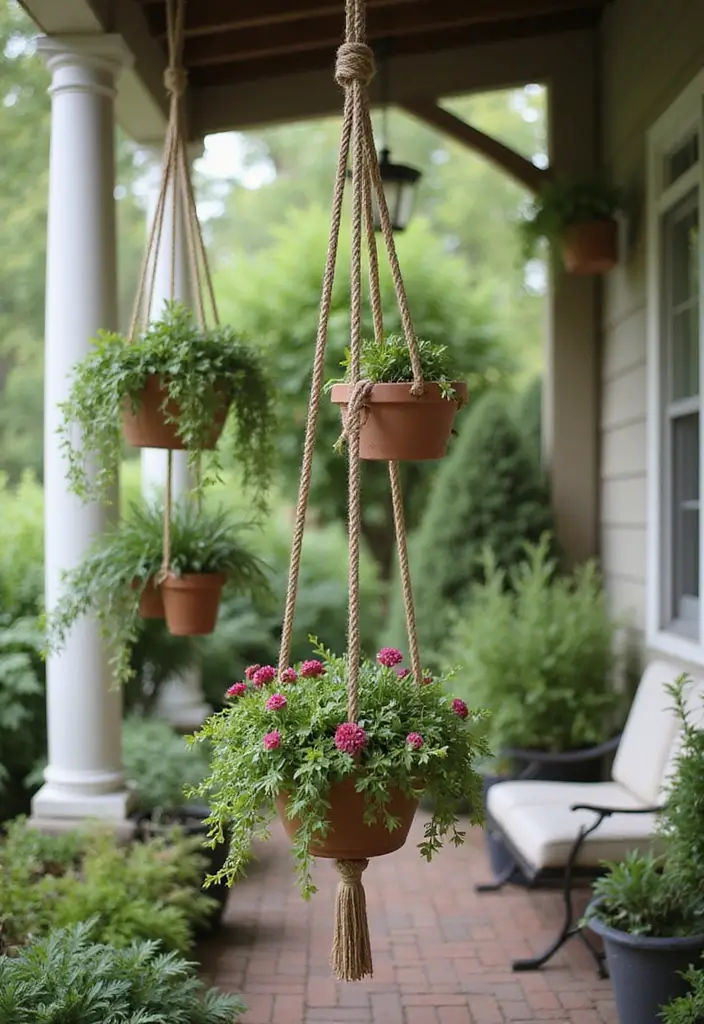 30 Back Patio Ideas on a Budget That Still Look Stunning 25 30 Back Patio Ideas on a Budget That Still Look Stunning - 25. DIY Plant Hanger from Natural Rope