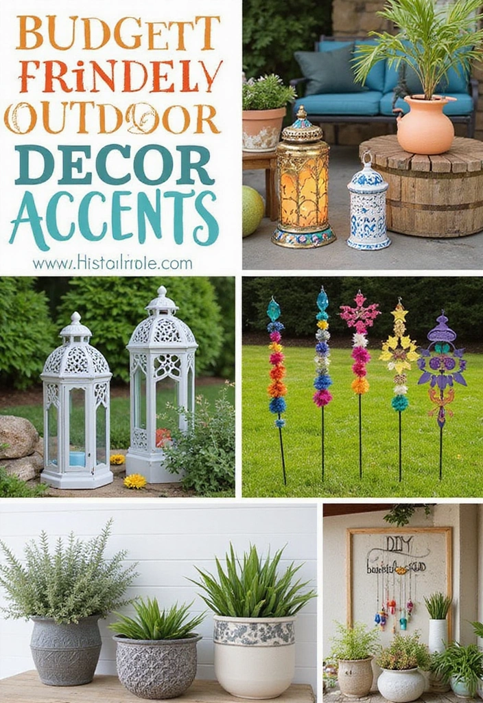 30 Back Patio Ideas on a Budget That Still Look Stunning 30 30 Back Patio Ideas on a Budget That Still Look Stunning - 30. Budget-Friendly Outdoor Decor Accents