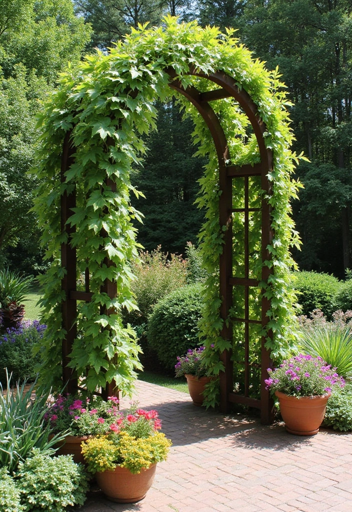30 Back Patio Ideas on a Budget That Still Look Stunning 6 30 Back Patio Ideas on a Budget That Still Look Stunning - 6. DIY Garden Trellis for Climbing Plants