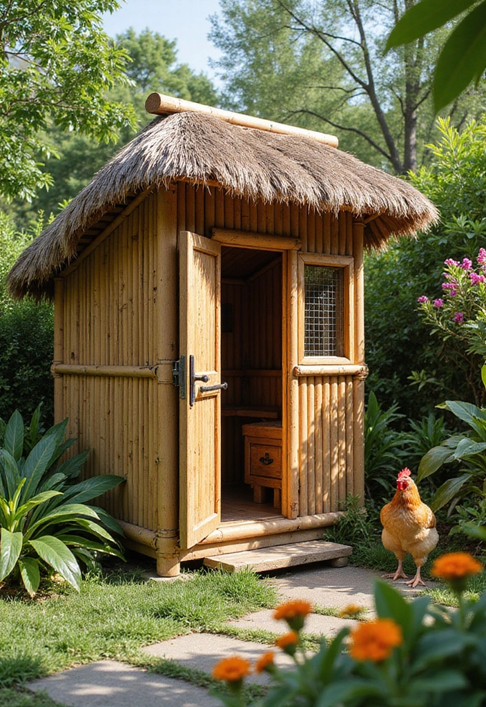 30 Backyard Chicken Coop Ideas That Blend Style and Function - 13. Tropical Paradise Coop