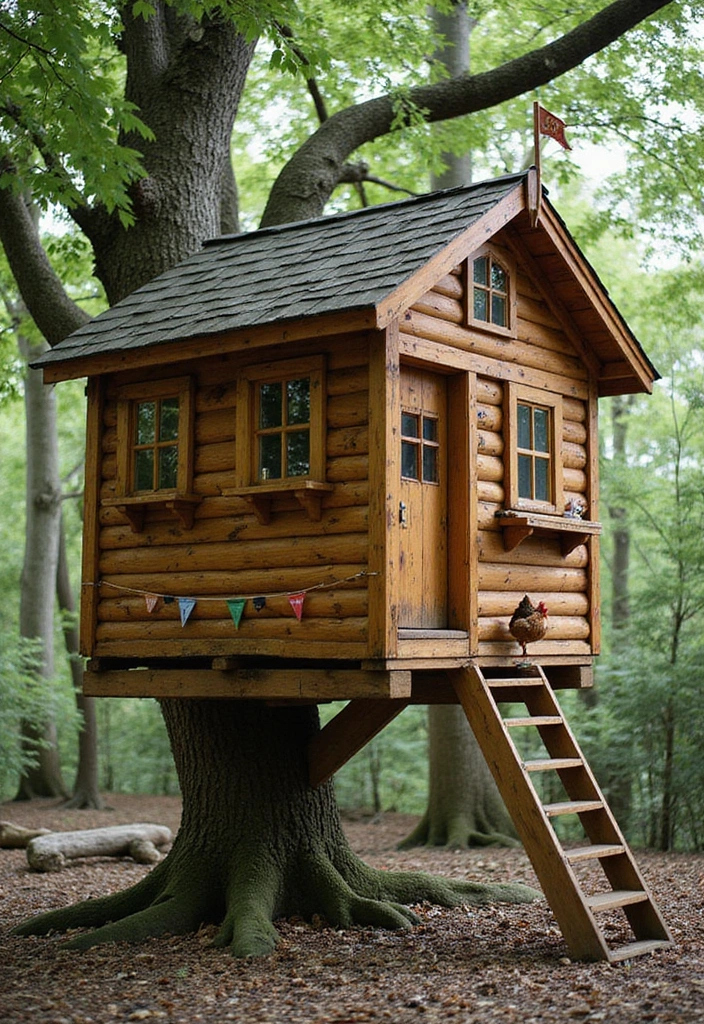 30 Backyard Chicken Coop Ideas That Blend Style and Function - 16. Whimsical Treehouse Coop