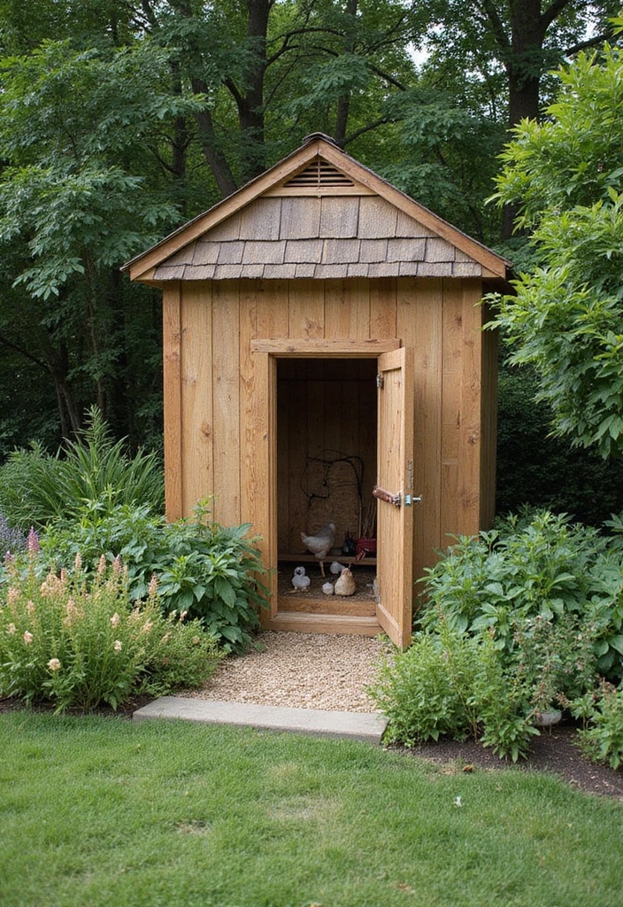 30 Backyard Chicken Coop Ideas That Blend Style and Function - 20. Hidden Chicken Coop