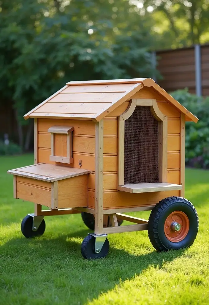 30 Backyard Chicken Coop Ideas That Blend Style and Function - 21. Portable Chicken Coop
