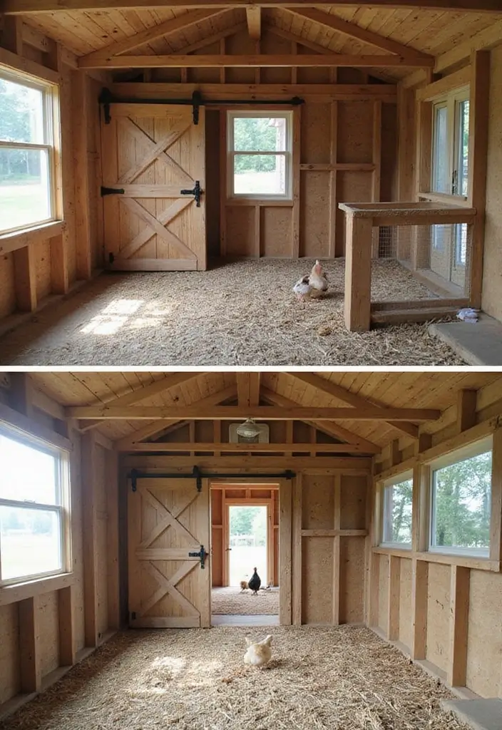 30 Backyard Chicken Coop Ideas That Blend Style and Function - 23. Farmhouse Shed Coop