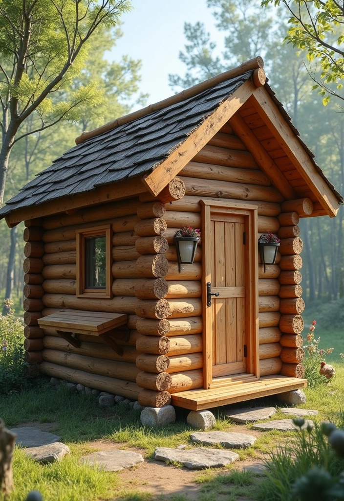 30 Backyard Chicken Coop Ideas That Blend Style and Function - 27. Cozy Cabin Coop