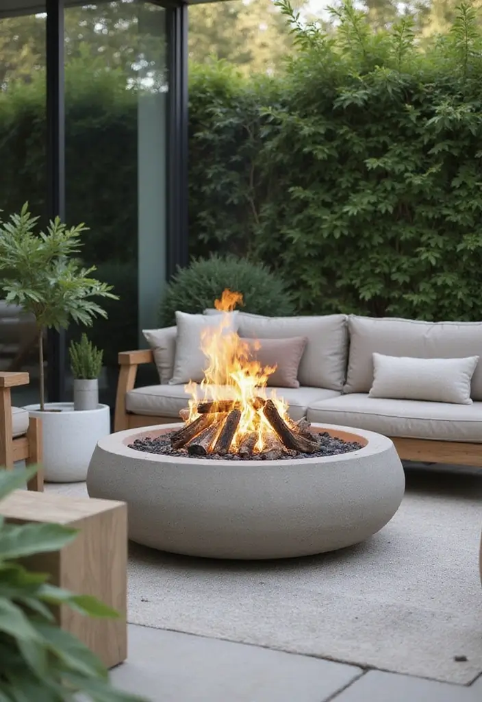 30 Backyard Fire Pit Ideas for Cozy Evenings Outdoors - 14. Minimalist Fire Pit