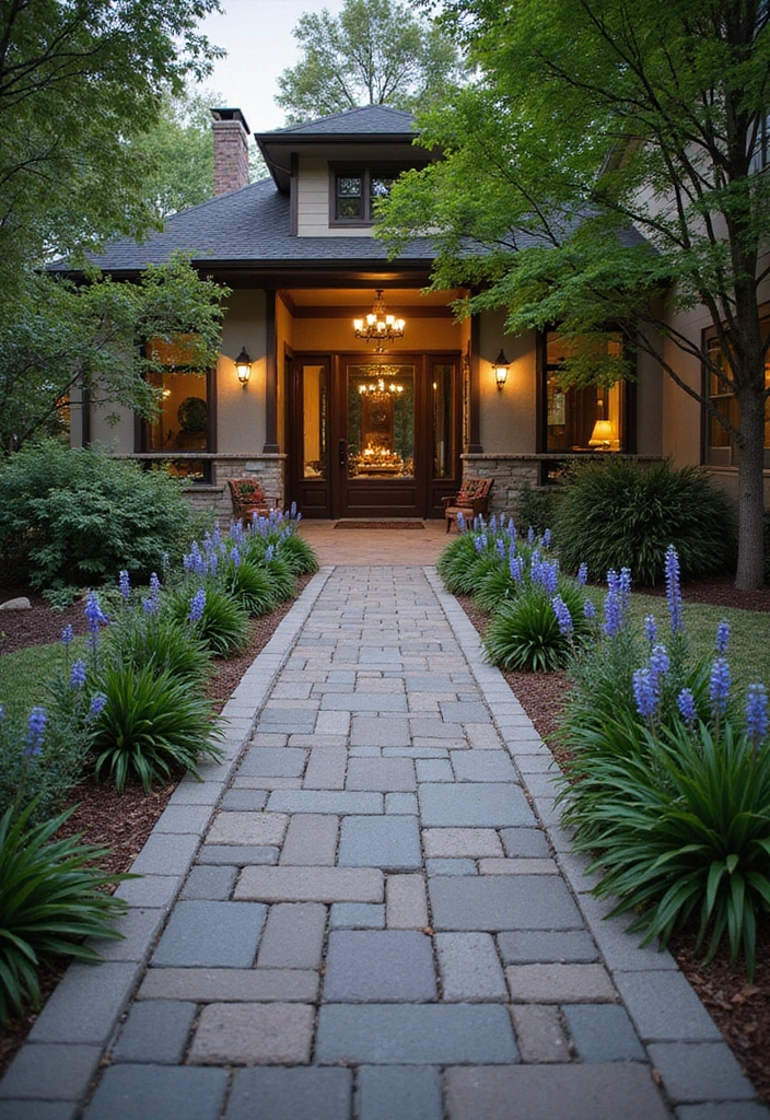 30 Backyard Paver Patio Ideas That Upgrade Outdoor Living - 12. Paver Pathways Leading to Your Patio