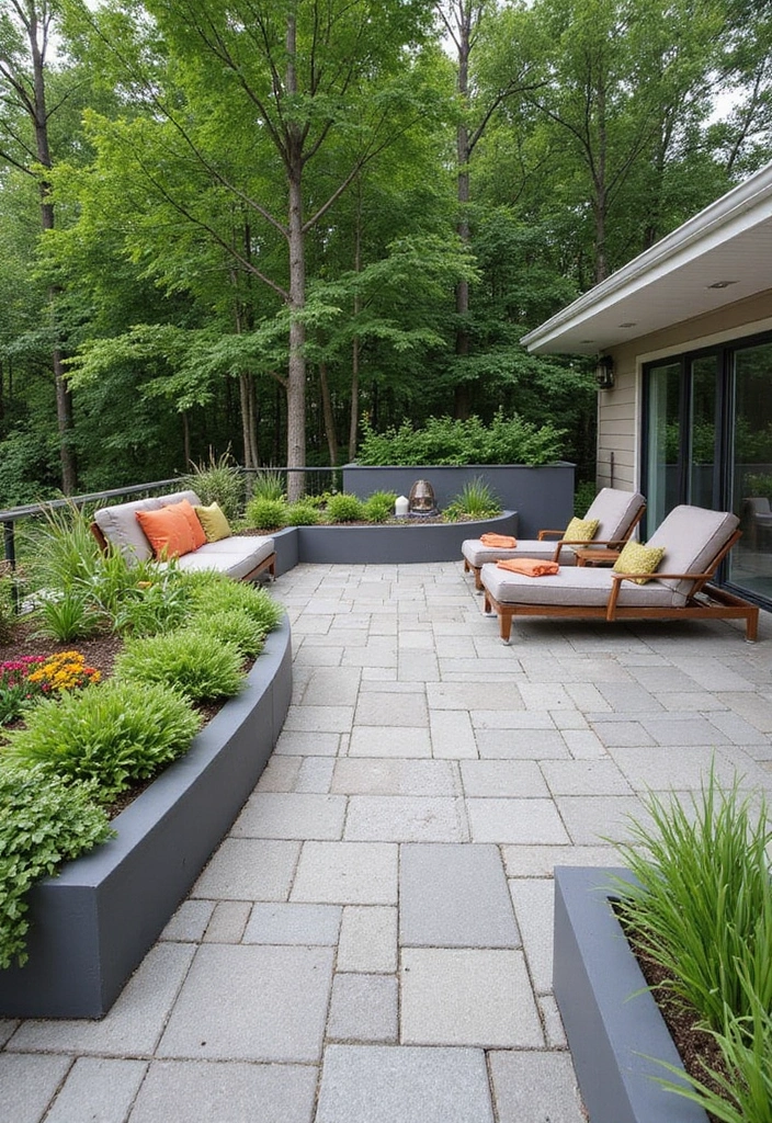 30 Backyard Paver Patio Ideas That Upgrade Outdoor Living - 17. Green Roof Paver Patio