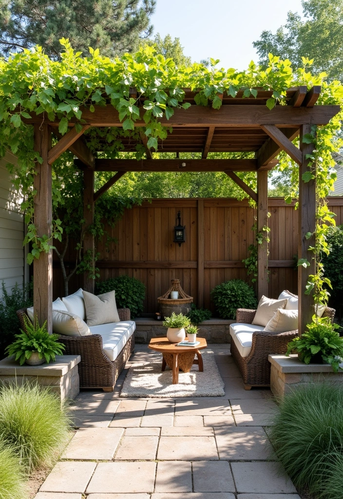 30 Backyard Paver Patio Ideas That Upgrade Outdoor Living - 8. Pergola-Integrated Patio