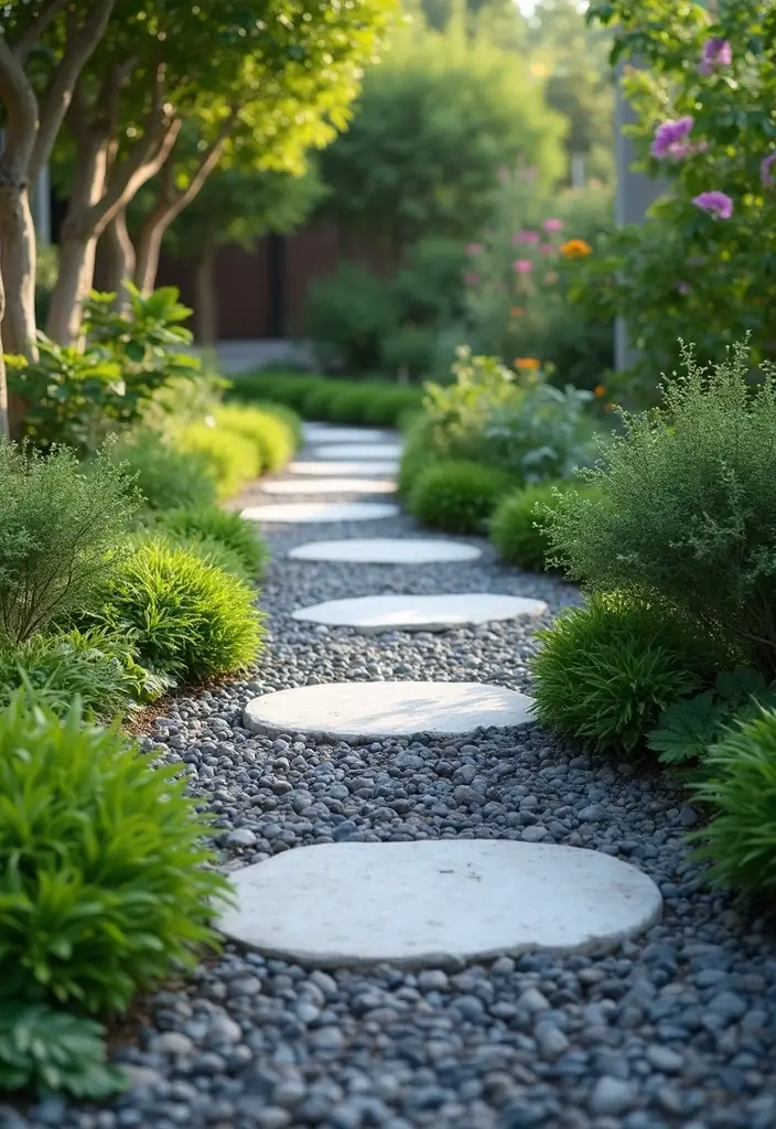 30 Black and White Patio Ideas That Look Modern and Chic - 19. Chic Garden Pathways