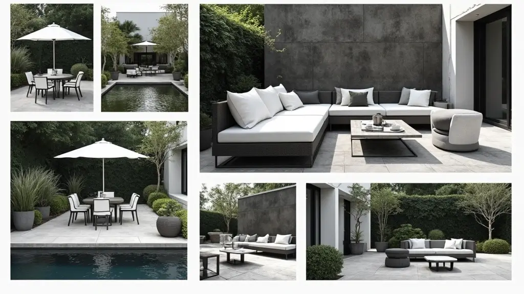 30 Black and White Patio Ideas That Look Modern and Chic