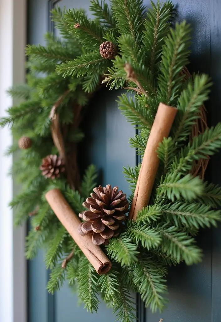 30 Christmas Front Door Decoration Ideas That Wow Guests 1 30 Christmas Front Door Decoration Ideas That Wow Guests - 1. Rustic Cedar Wreath