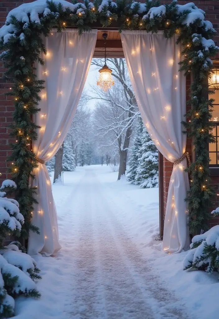 30 Christmas Front Door Decoration Ideas That Wow Guests 15 30 Christmas Front Door Decoration Ideas That Wow Guests - 15. Winter Wonderland Entrance