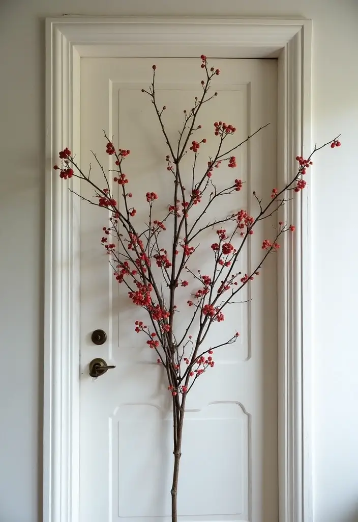 30 Christmas Front Door Decoration Ideas That Wow Guests 20 30 Christmas Front Door Decoration Ideas That Wow Guests - 20. Simple Branch and Berry Arrangement
