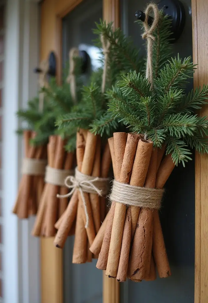 30 Christmas Front Door Decoration Ideas That Wow Guests 22 30 Christmas Front Door Decoration Ideas That Wow Guests - 22. Homemade Cinnamon Stick Bundles