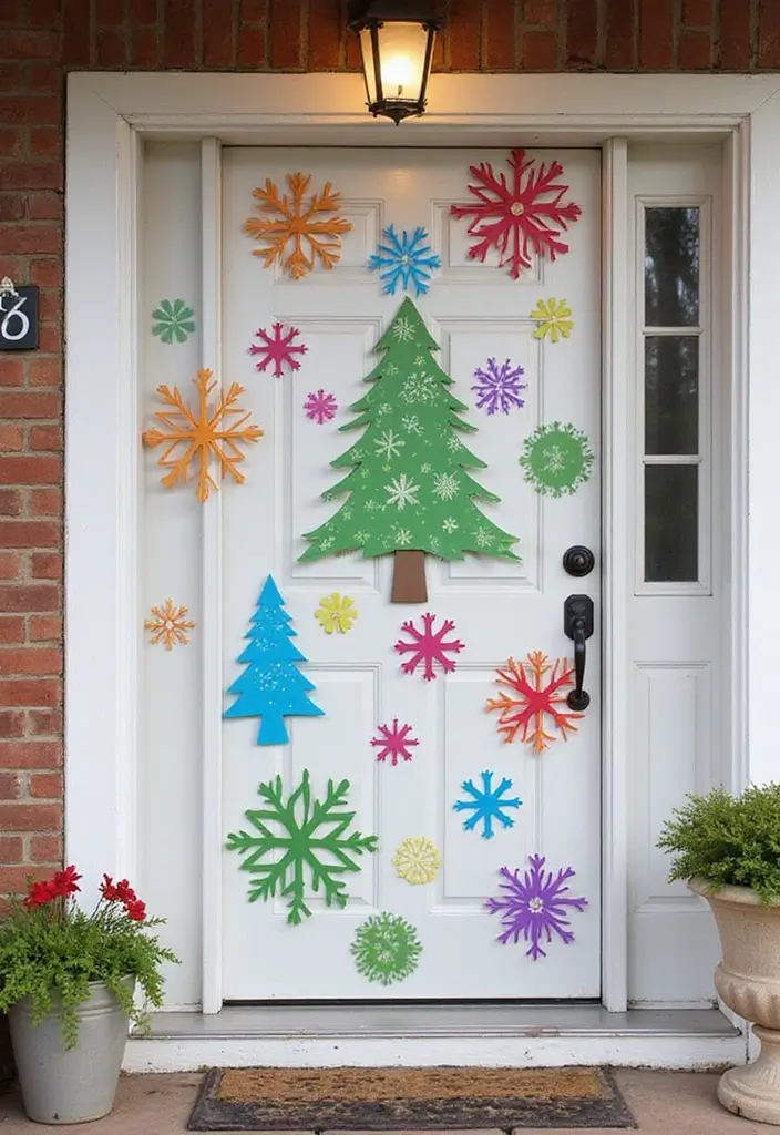 30 Christmas Front Door Decoration Ideas That Wow Guests 24 30 Christmas Front Door Decoration Ideas That Wow Guests - 24. Reusable Holiday Stencils
