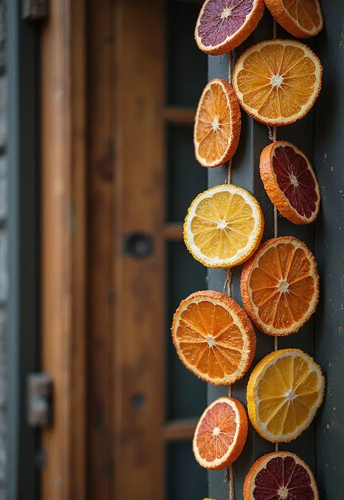 30 Christmas Front Door Decoration Ideas That Wow Guests 5 30 Christmas Front Door Decoration Ideas That Wow Guests - 5. Dried Citrus Slice Decor