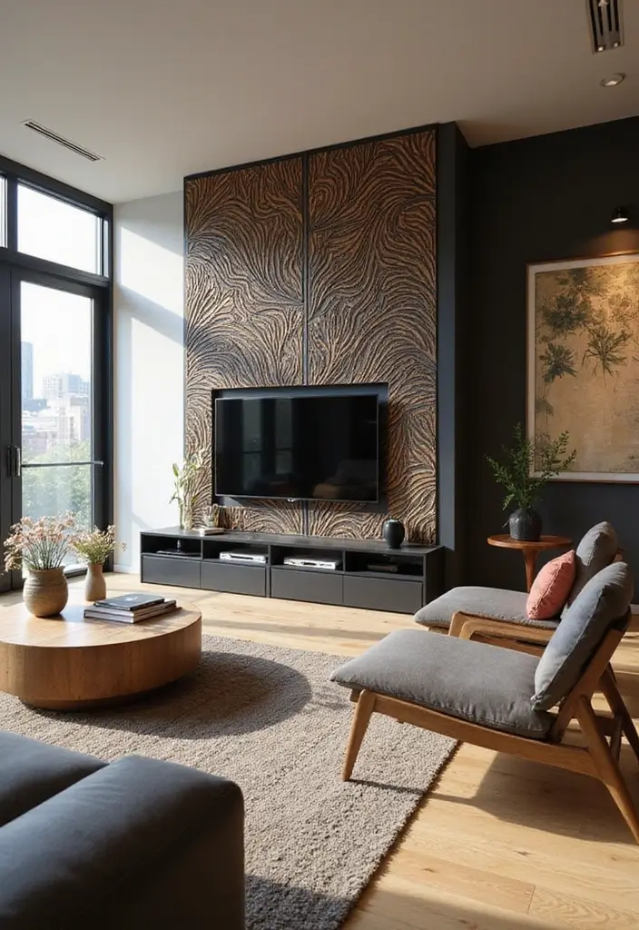 30 Clever TV in Front of Window Ideas That Actually Work 14 30 Clever TV in Front of Window Ideas That Actually Work - 14. Use a Decorative Screen