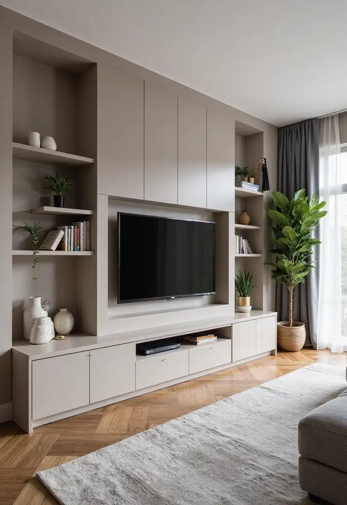 30 Clever TV in Front of Window Ideas That Actually Work 5 30 Clever TV in Front of Window Ideas That Actually Work - 5. Recessed Wall TV