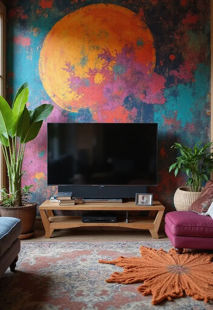 30 Clever TV in Front of Window Ideas That Actually Work 6 30 Clever TV in Front of Window Ideas That Actually Work - 6. Statement Piece Design