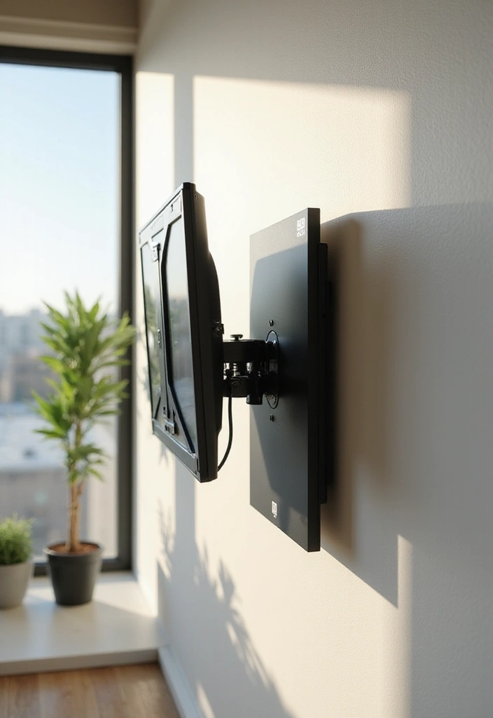 30 Clever TV in Front of Window Ideas That Actually Work 8 30 Clever TV in Front of Window Ideas That Actually Work - 8. Adjustable TV Mounts