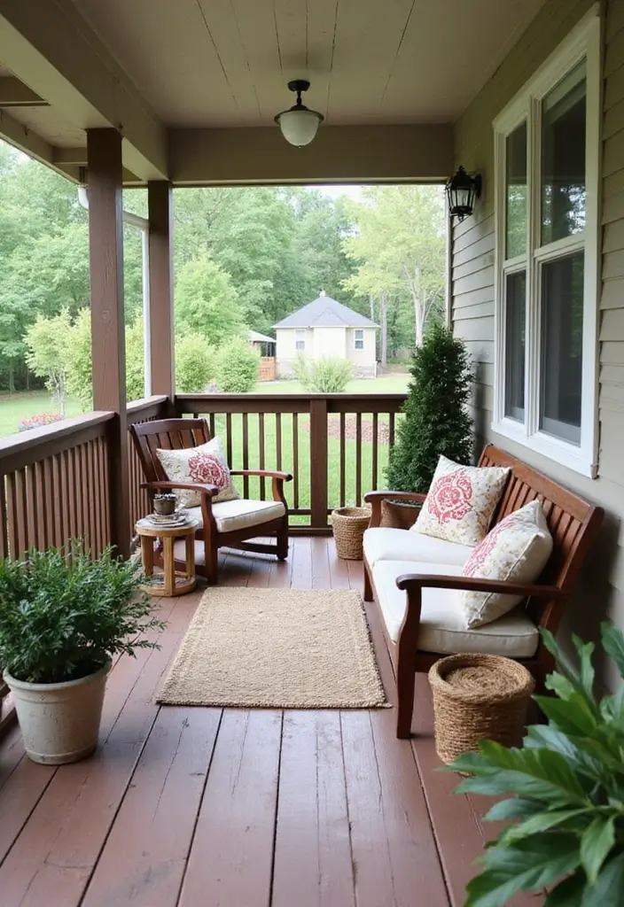 30 Covered Back Porch Ideas for a Comfortable Outdoor Retreat - 14. Pet-Friendly Porch