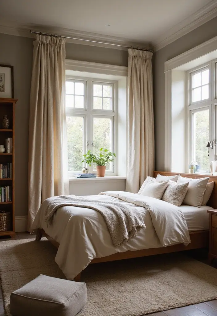30 Creative Bed in Front of Window Ideas That Work Beautifully - 1. Cozy Corner Nook