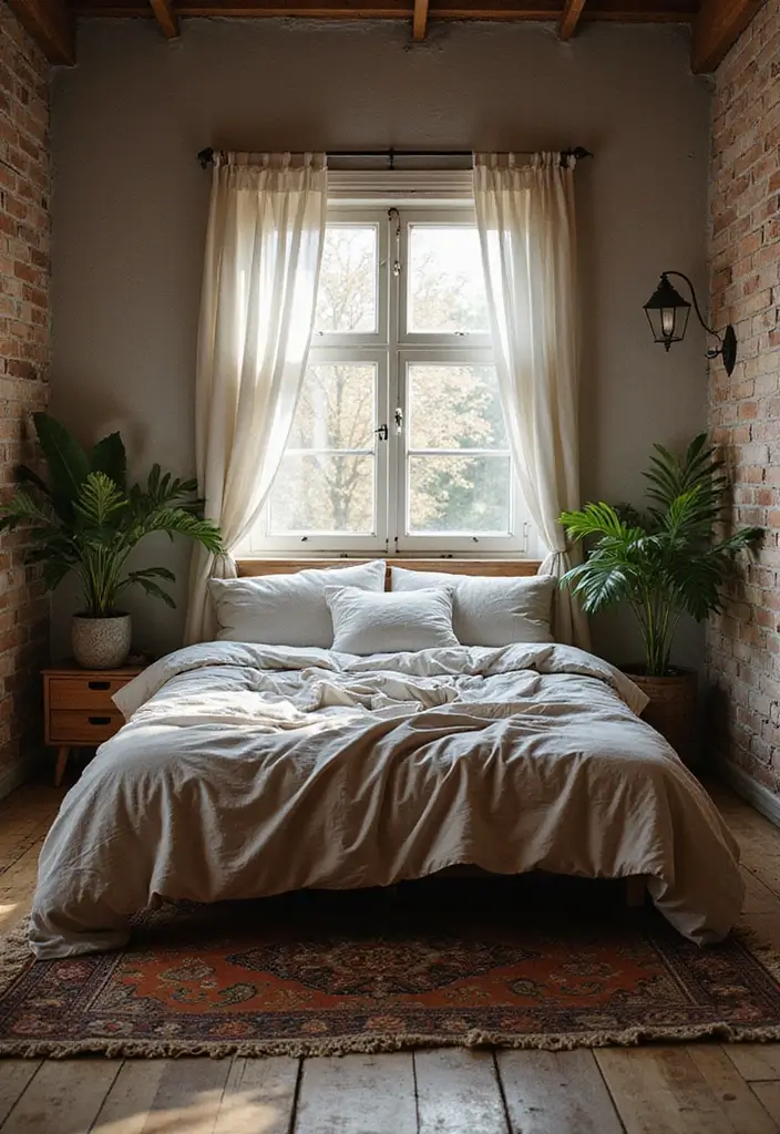 30 Creative Bed in Front of Window Ideas That Work Beautifully - 26. Cozy Textural Layers