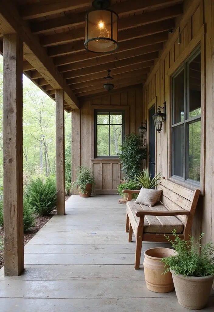 30 Farmhouse Front Porch Ideas Full of Rustic Charm 11 30 Farmhouse Front Porch Ideas Full of Rustic Charm - 11. Reclaimed Wood Details