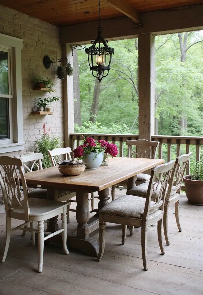 30 Farmhouse Front Porch Ideas Full of Rustic Charm 18 30 Farmhouse Front Porch Ideas Full of Rustic Charm - 18. Shabby Chic Tables