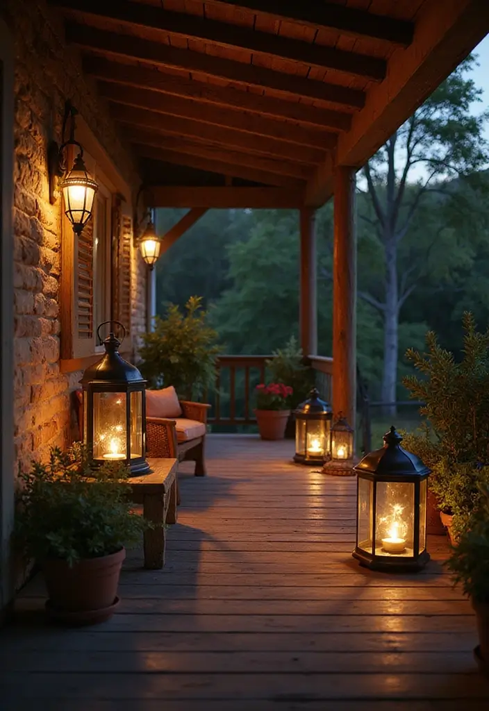 30 Farmhouse Front Porch Ideas Full of Rustic Charm 6 30 Farmhouse Front Porch Ideas Full of Rustic Charm - 6. Vintage Lanterns